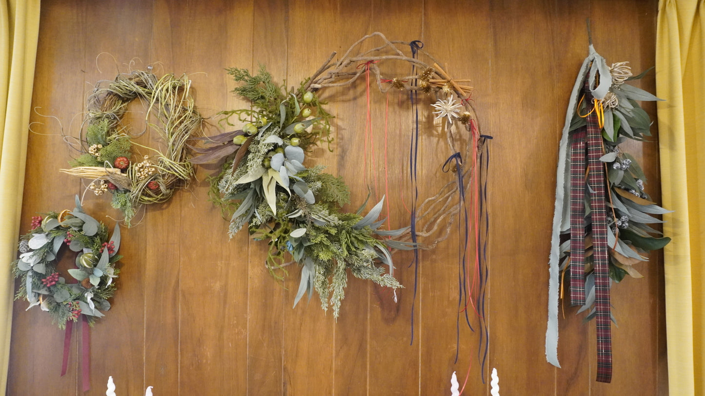 クリスマスリース【ボタニカルフロー・タイ】