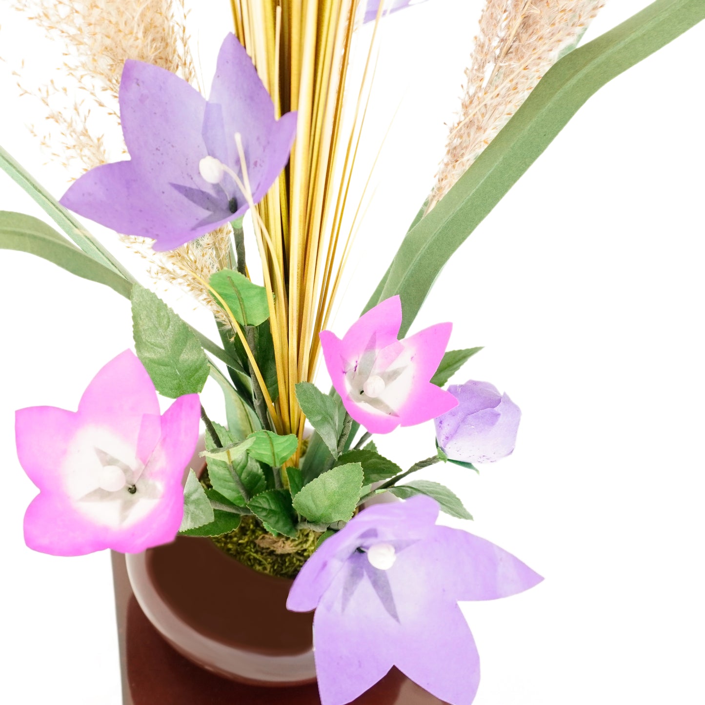 和紙造花の桔梗とススキ