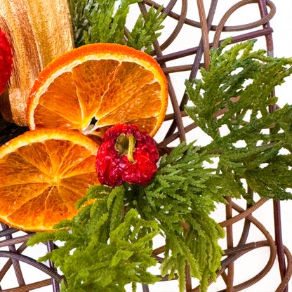 クリスマスアレンジメント【オレンジ＆オクラフレームアレンジ】