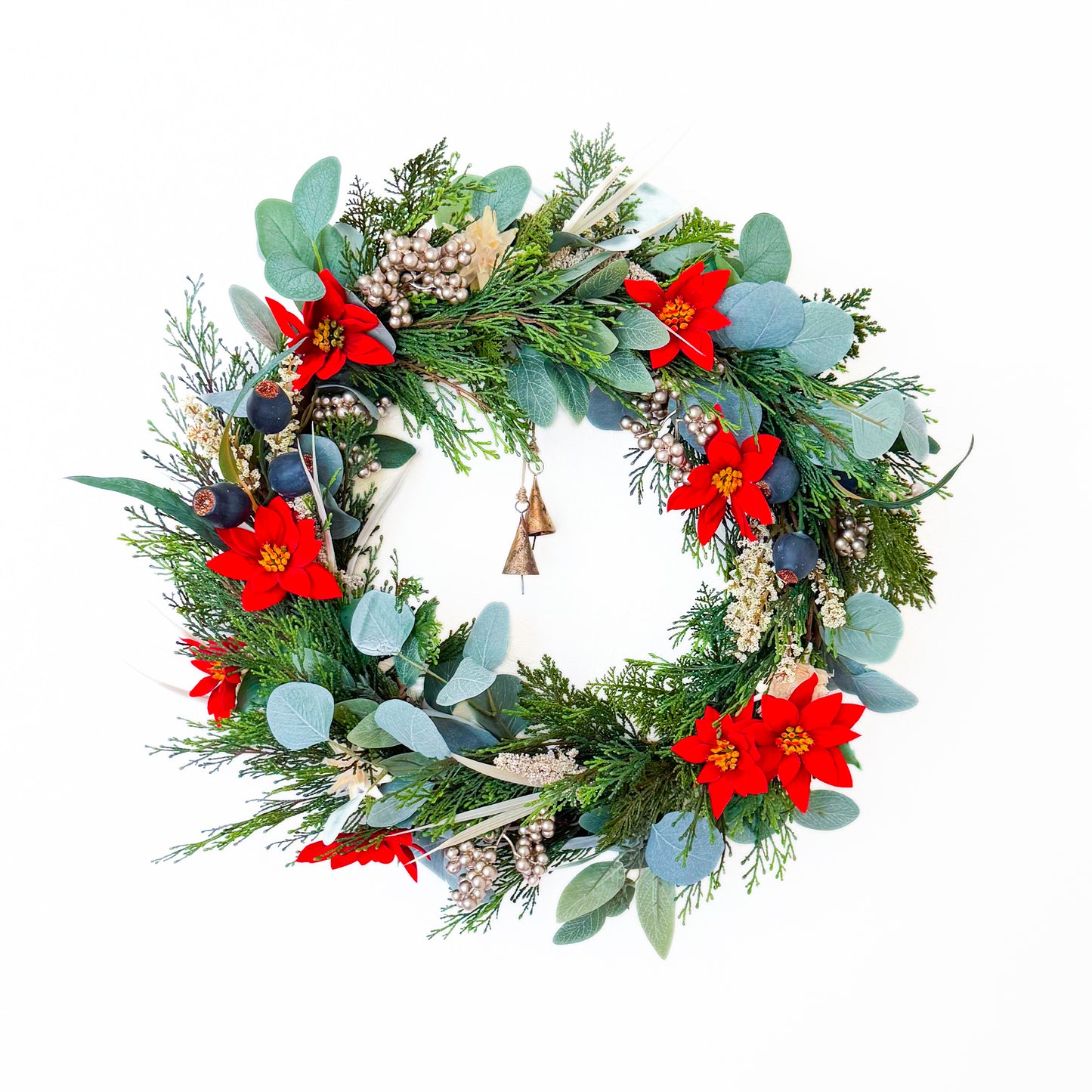 クリスマスリース【ポインセチア＆ベルリース】