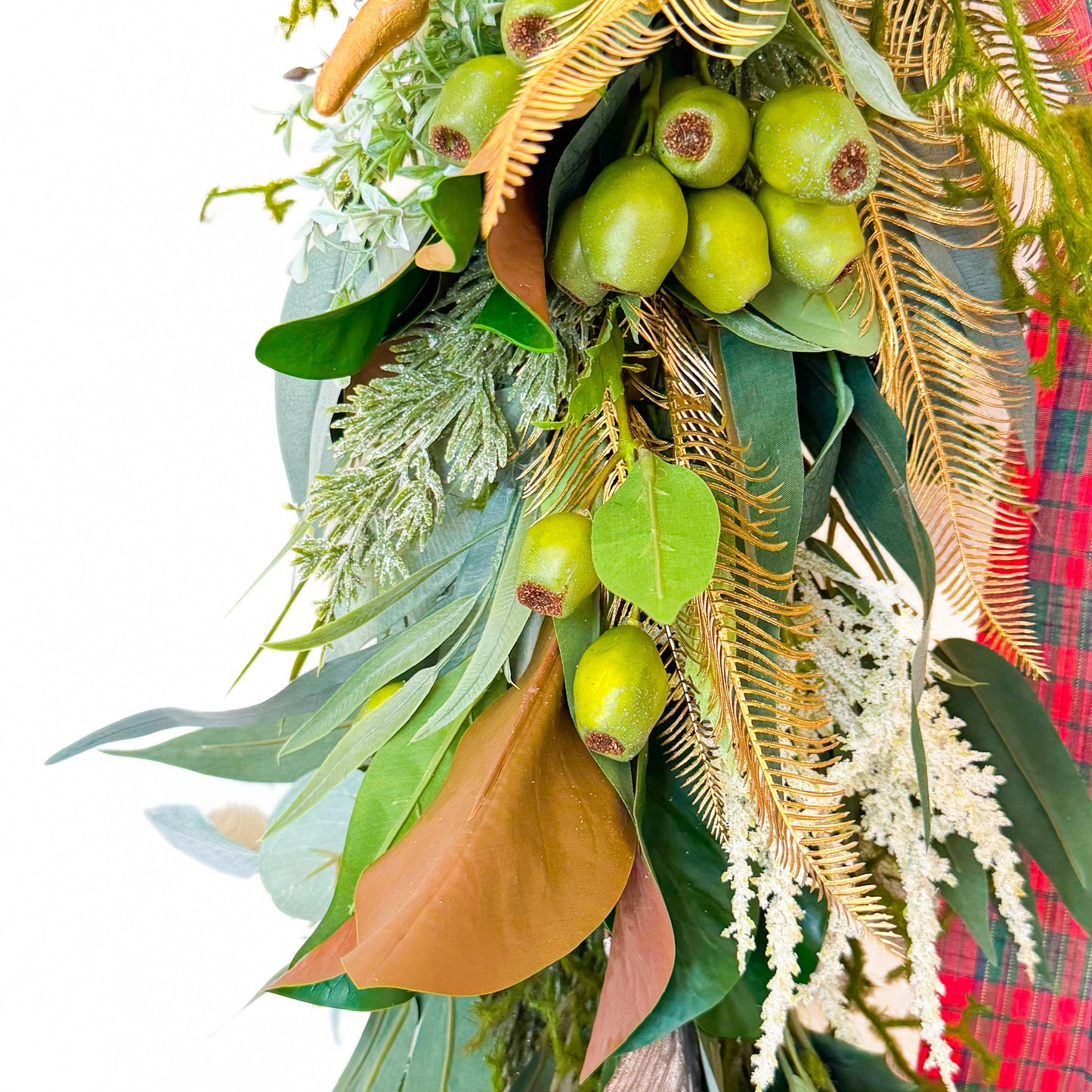 クリスマススワッグ【ヒカゲノカズラ×リボンスワッグ】